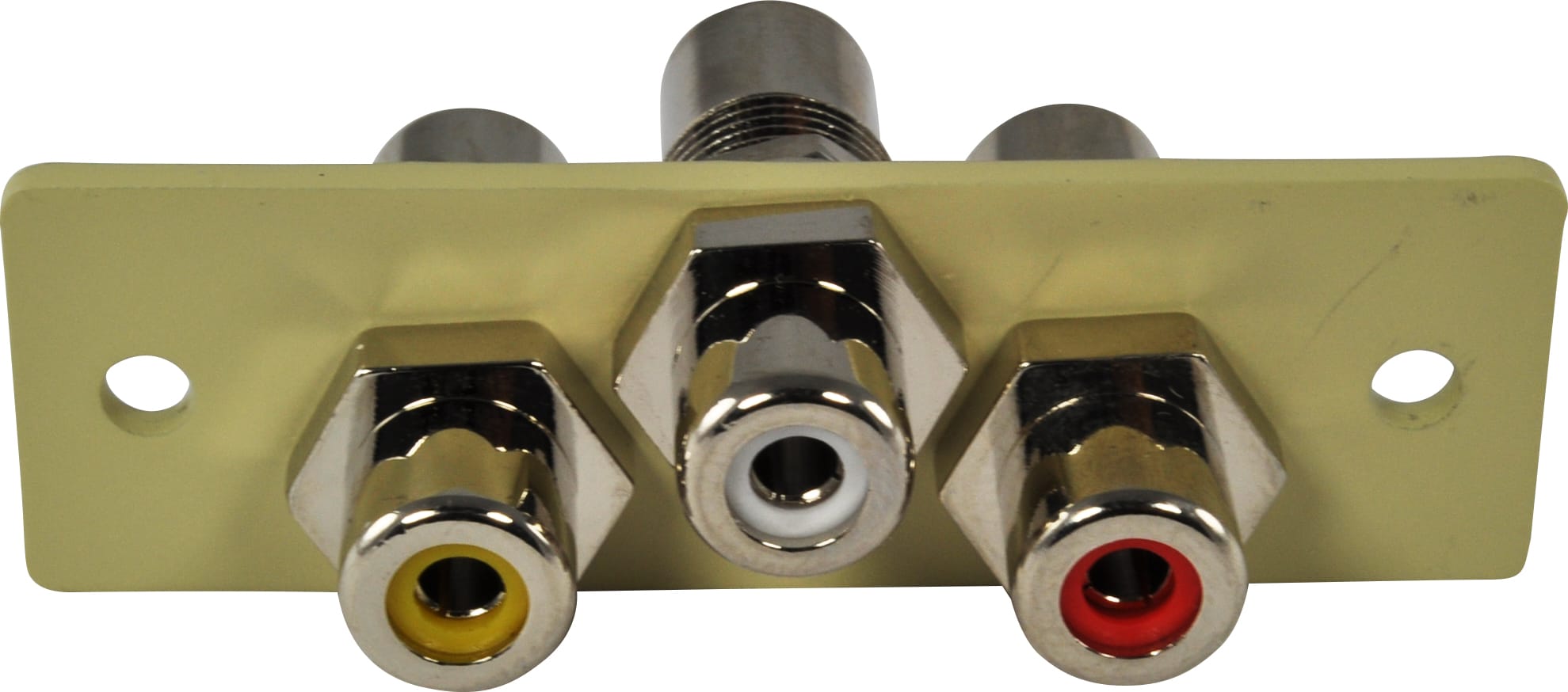FSR IPS-AV231S-IVO - IPS Audio/Video Insert, RCA (Red, White, Yellow) to RCA Bulkhead