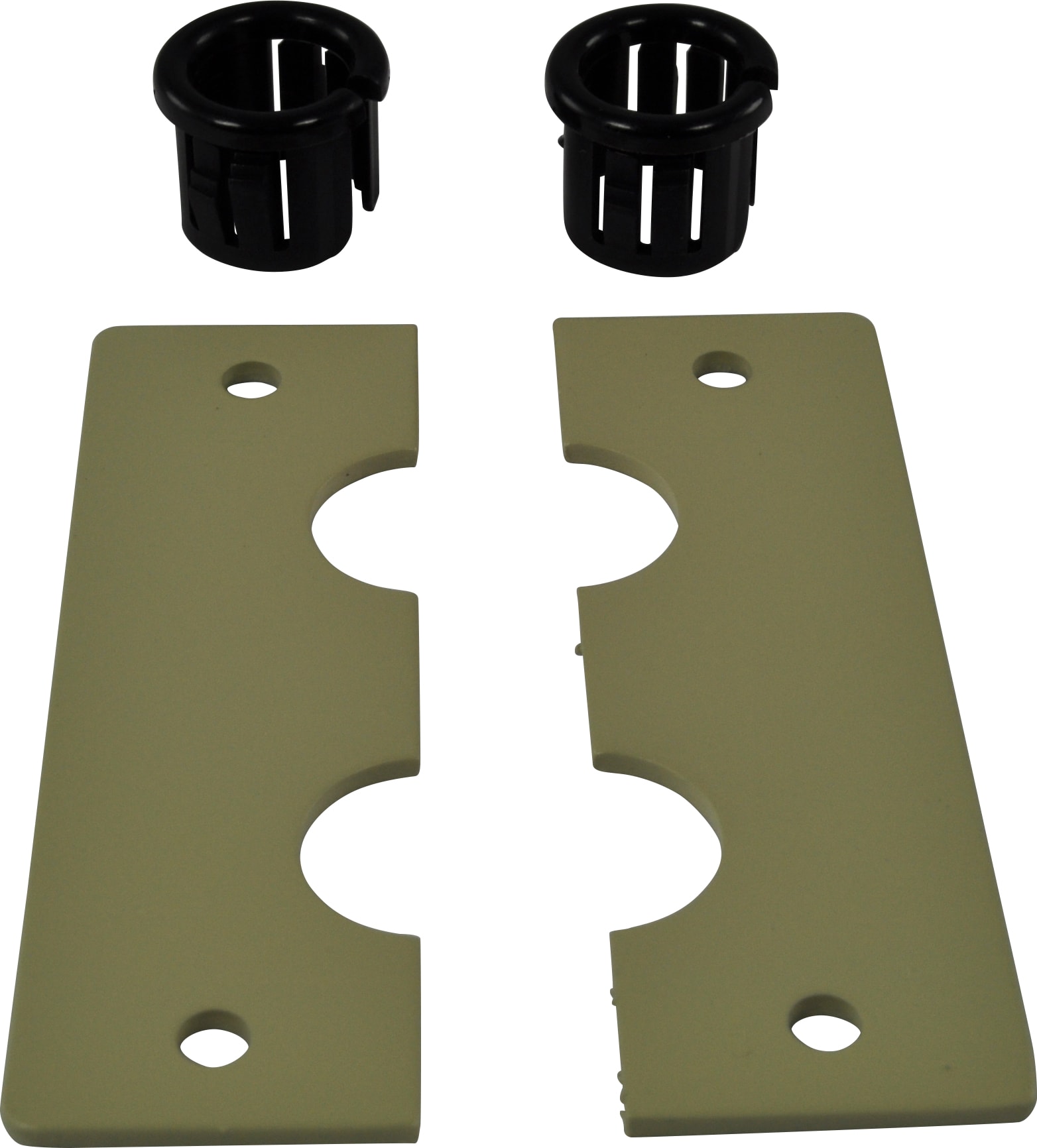 FSR IPS-B020D-IVO - IPS Blank Insert, Pass Thru 2 x .312' ID Bushing (Ivory)