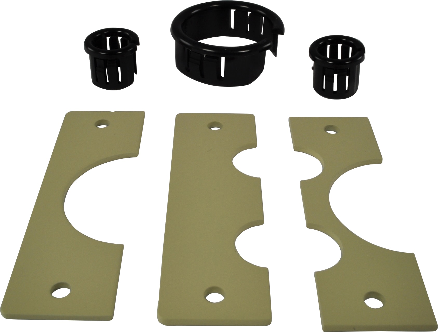 FSR IPS-B030T-IVO - IPS Blank Insert, Pass Thru 2x .312' ID & .812' ID Bushings (Ivory)