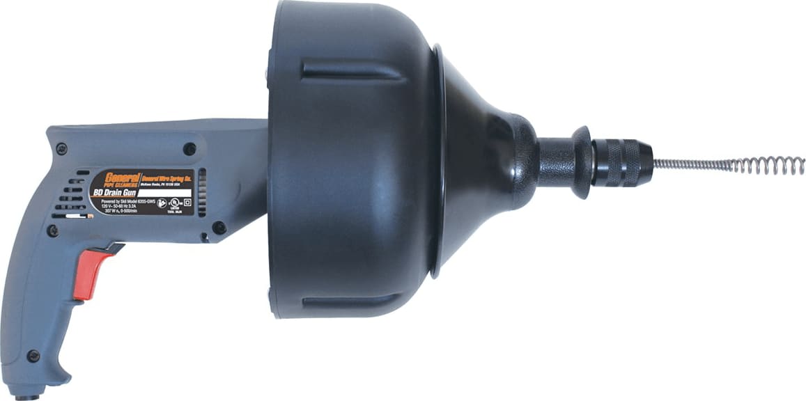 General Pipe Cleaners BDJ - BD Drain Gun (with 25-ft x ¼-in Flexicore Cable)