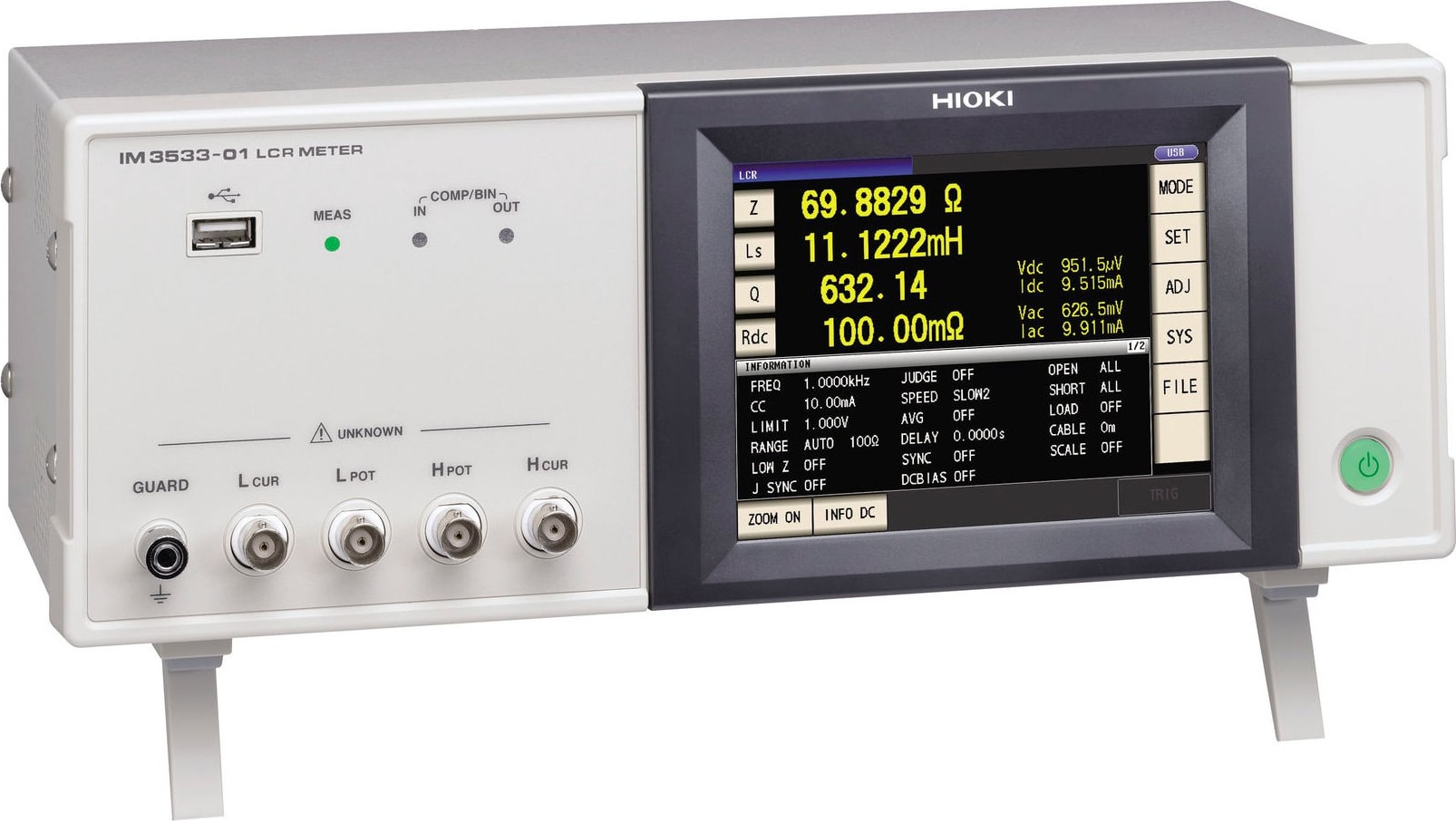 Hioki IM3533 LCR Meter Wide band 40Hz to 200kHz