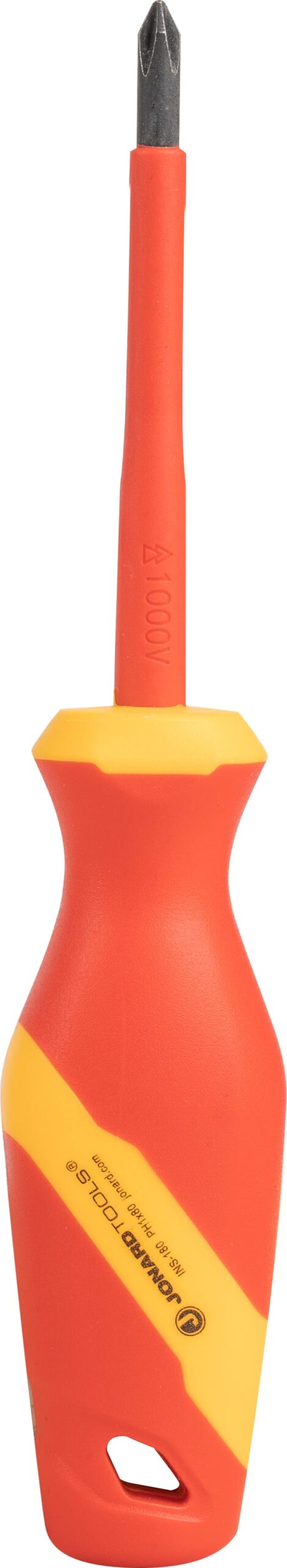 Jonard INS-180 - Insulated Screwdriver, #1 x 3', Phillips, PH1, 10,000 VAC, Vanadium Steel