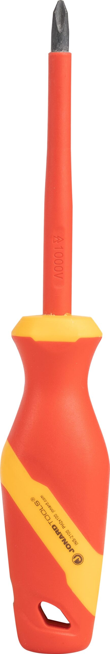 Jonard INS-2100 - Insulated Screwdriver, #2 x 4', Phillips, PH2, 10,000 VAC, Vanadium Steel