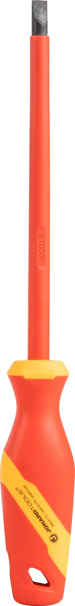 Jonard INS-8175 - Insulated Screwdriver, 5/16' x 7', Cabinet Slotted, 10,000 VAC, Vanadium Steel
