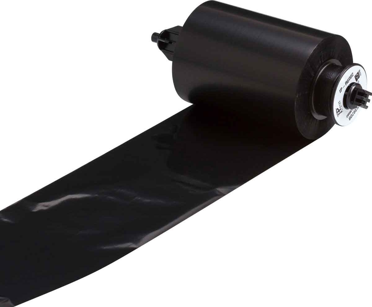 Brady IP-R6302 Printer Ribbon, Halogen Free, 3.27' W x 984 ft L, Black IP Enabled, R6300 Series