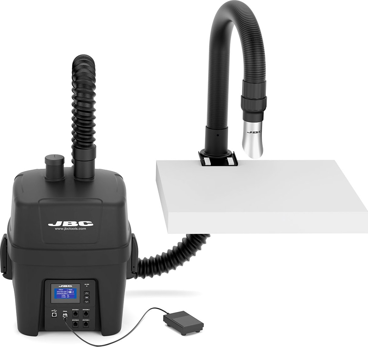 JBC FAE1-2K1B - Fume Extractor Kit for 1 Workbench (230 VOLT VERSION)