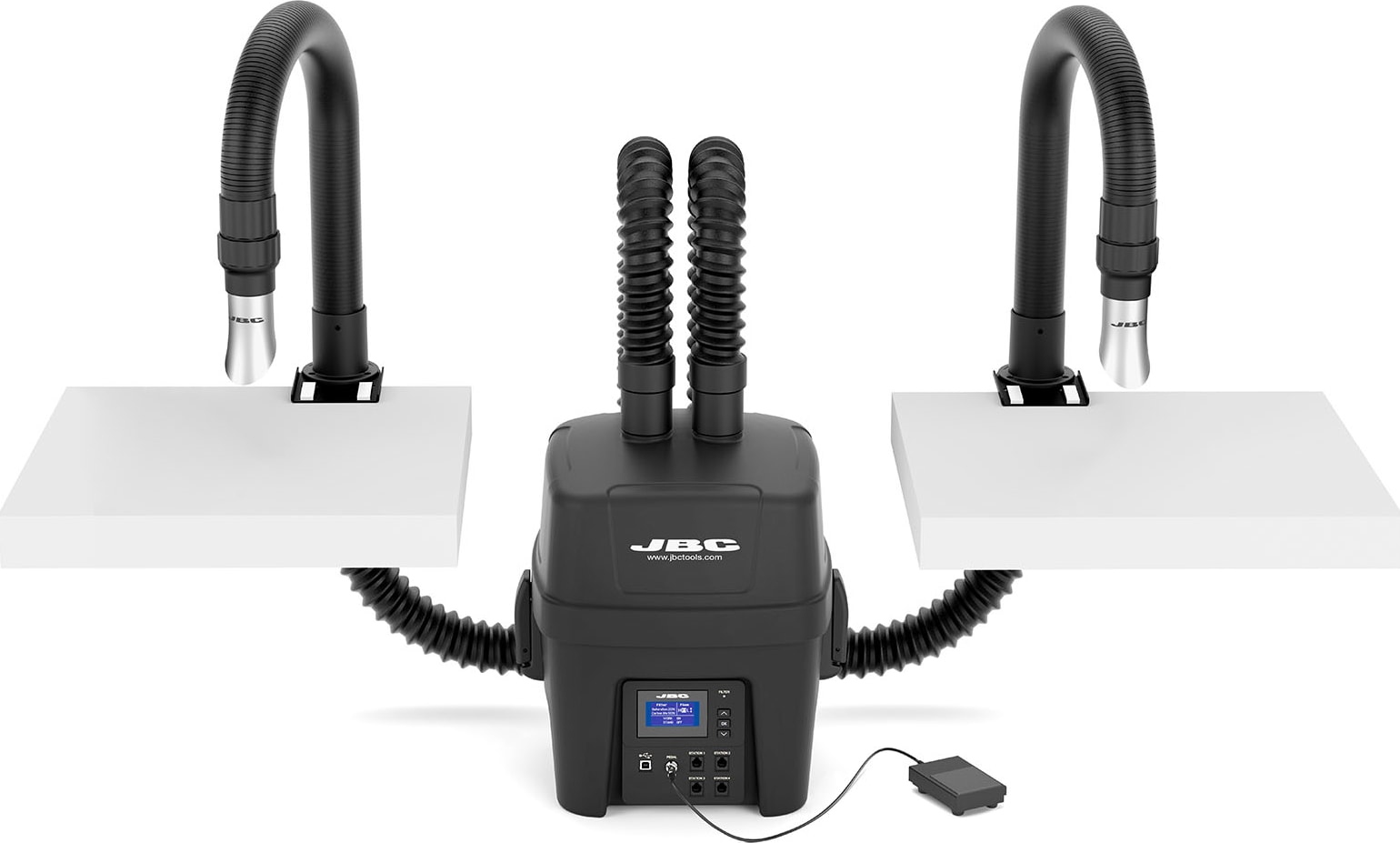 JBC FAE1-2K2B - Fume Extractor Kit for 2 Workbenches (230 VOLT VERSION)