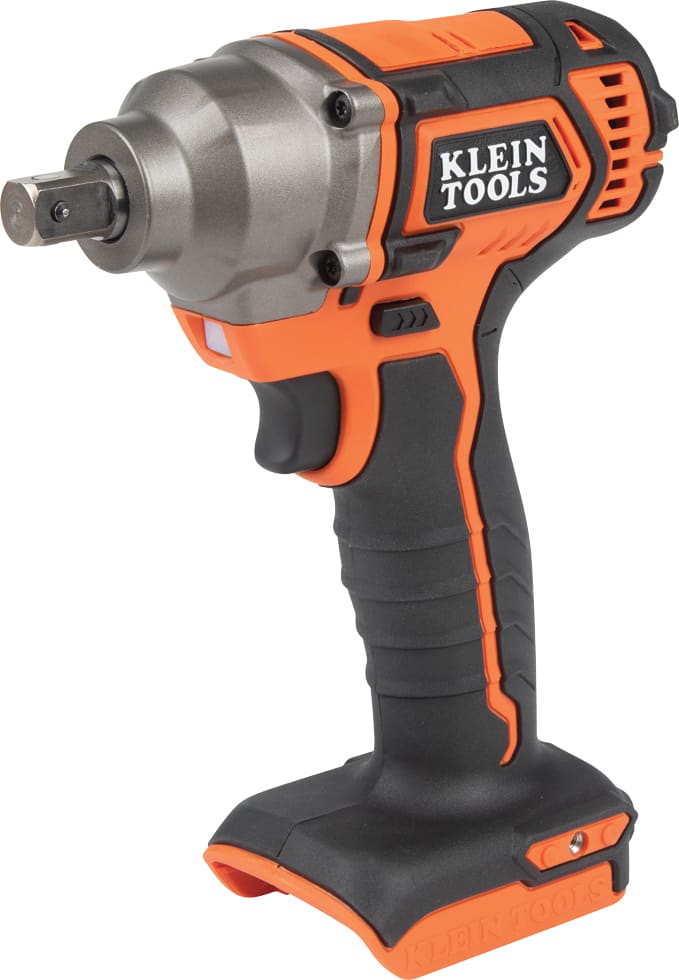Klein Tools BAT20CW - Battery-Operated Compact Impact Wrench, 1/2-Inch Detent Pin, Tool Only