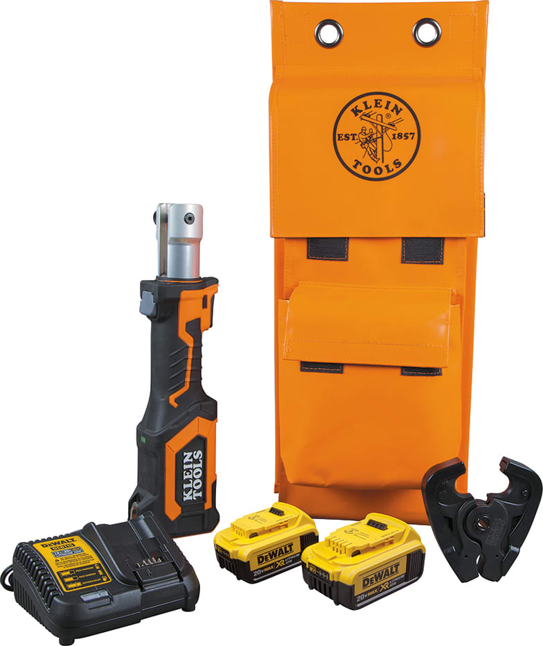 Klein Tools BAT207T24H Battery-Operated Crimper, D3 Groove, 4 Ah