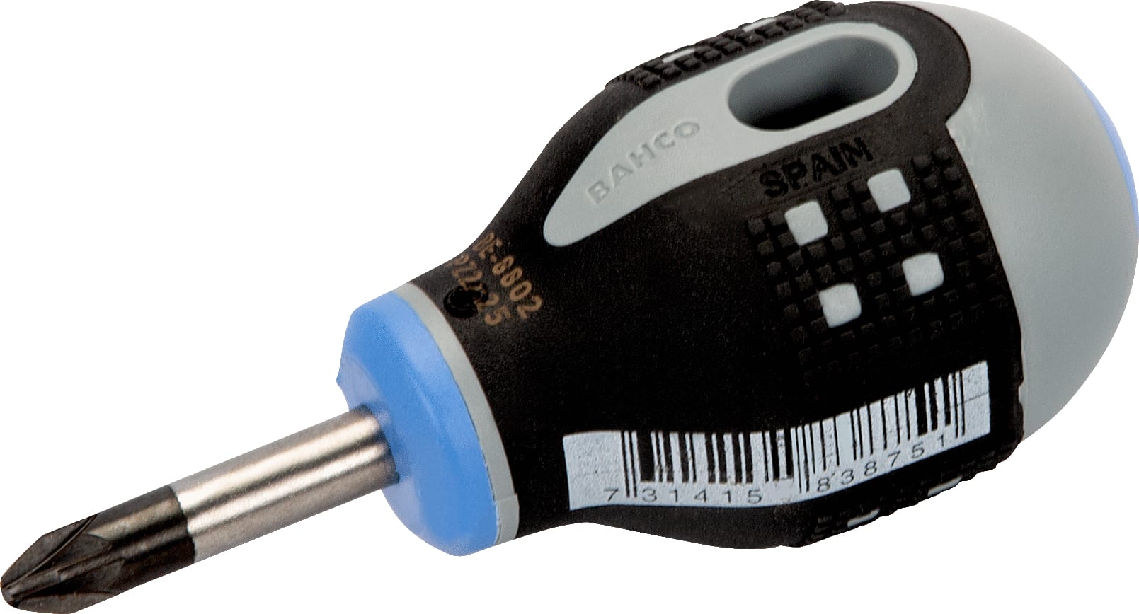 Lindstrom BAHBE-8802 - ERGO Pozidriv Screwdriver w/Stubby Rubber Grip PZ2 x 25 mm