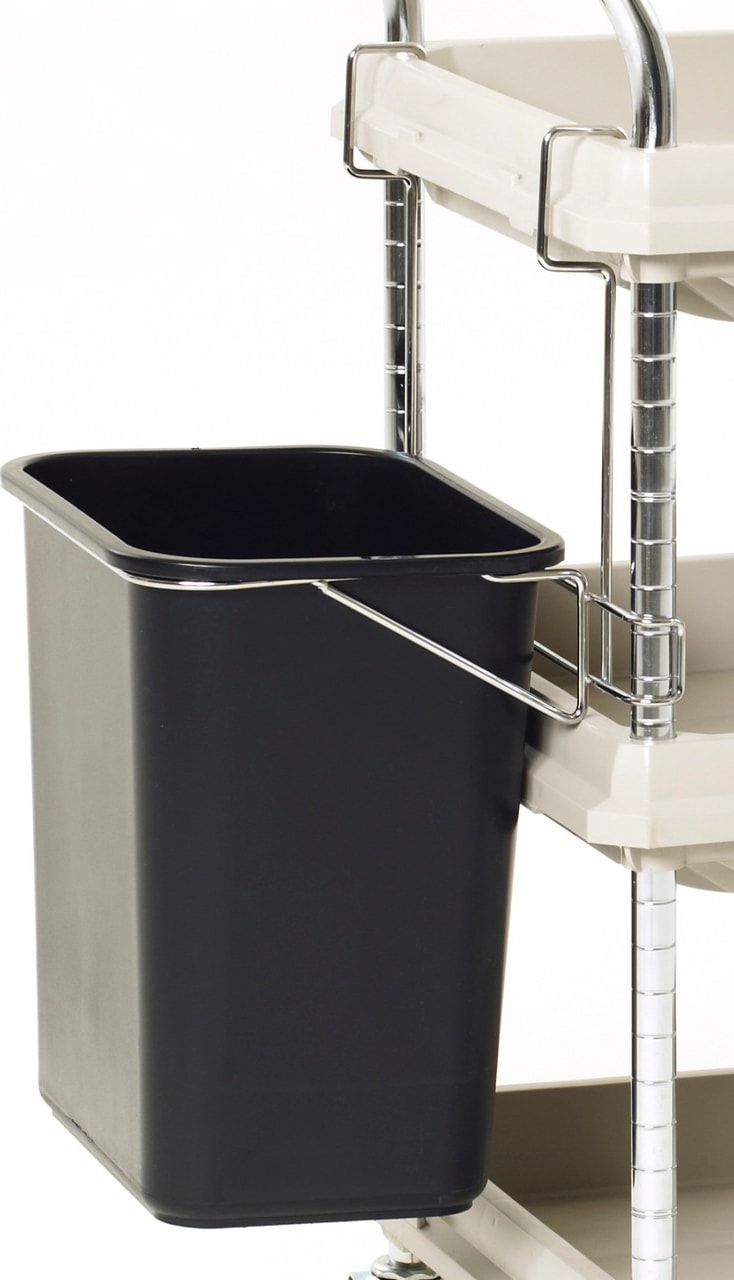 Metro BCWB2D - Wastebasket & Holder for Metro Deep Ledge BC2030 Utility Cart