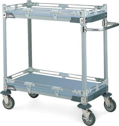 Metro CHEMX3 - MetroMax i Chemical Lab Cart, Polymer/Type 304 Stainless Steel, Taupe/Blue