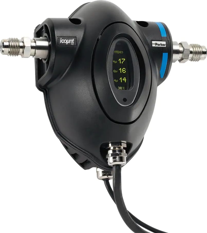 Parker IPD32322130 - iCountPD Inline Particle Monitor - M12, 8-pin plug connector, 4 to 20 mA