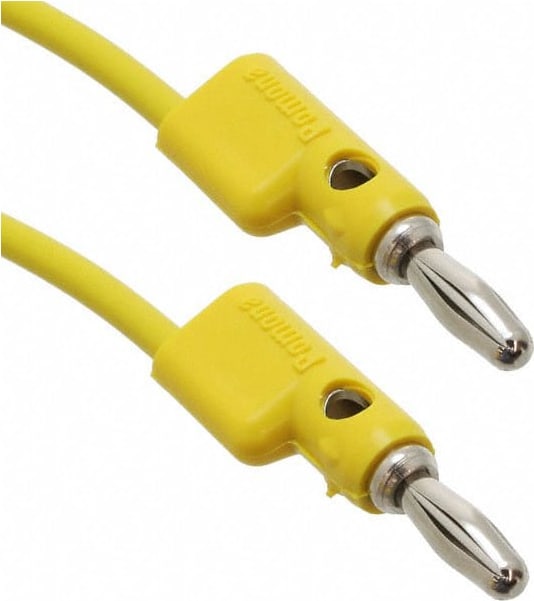 Pomona B-48-4 - Stack-Up Banana Plug Patch Cord, 48', Yellow