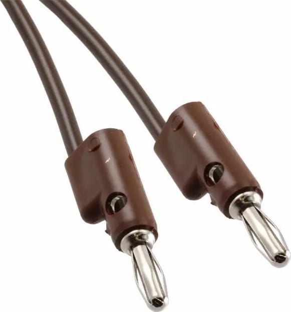 Pomona B-60-1 - Stack-Up Banana Plug Patch Cord, 60', Brown