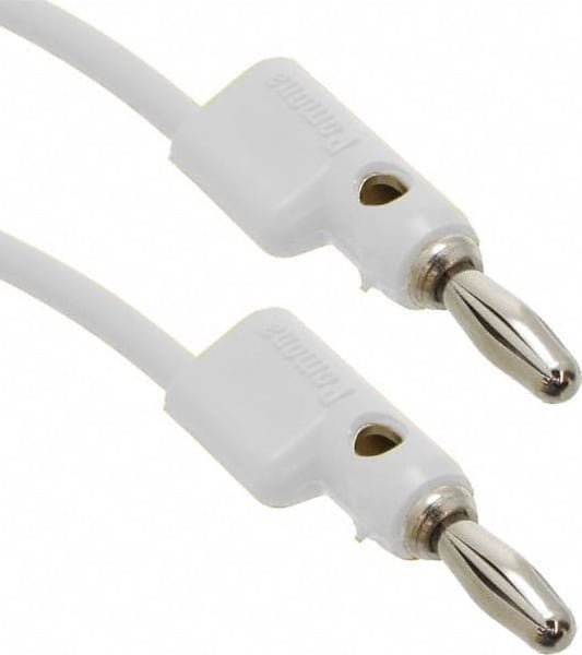 Pomona B-8-9 - Stack-Up Banana Plug Patch Cord, 8', White