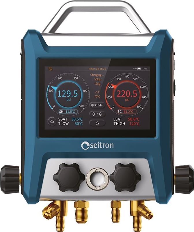 Seitron BE COOL M4 - Digital Manifold with Four-Way Valve Block