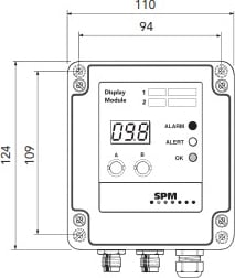 SPM Vibration BDM40A - Bearing Display Module 4-20 mA (For SPM transducer 40000)