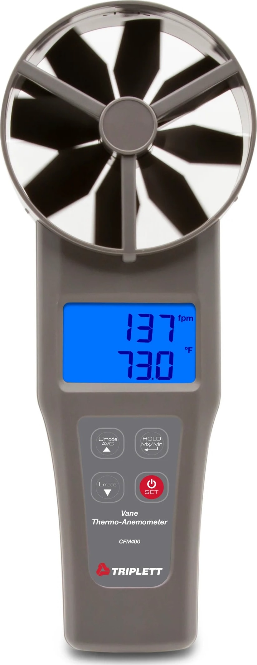 Triplett CFM400 - 4' (100mm) Large Vane CFM/CMM Thermo-Anemometer