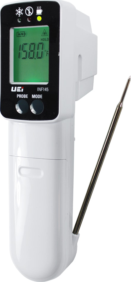 UEi INF145 - NSF IR Thermometer W/ Folding Temp Probe