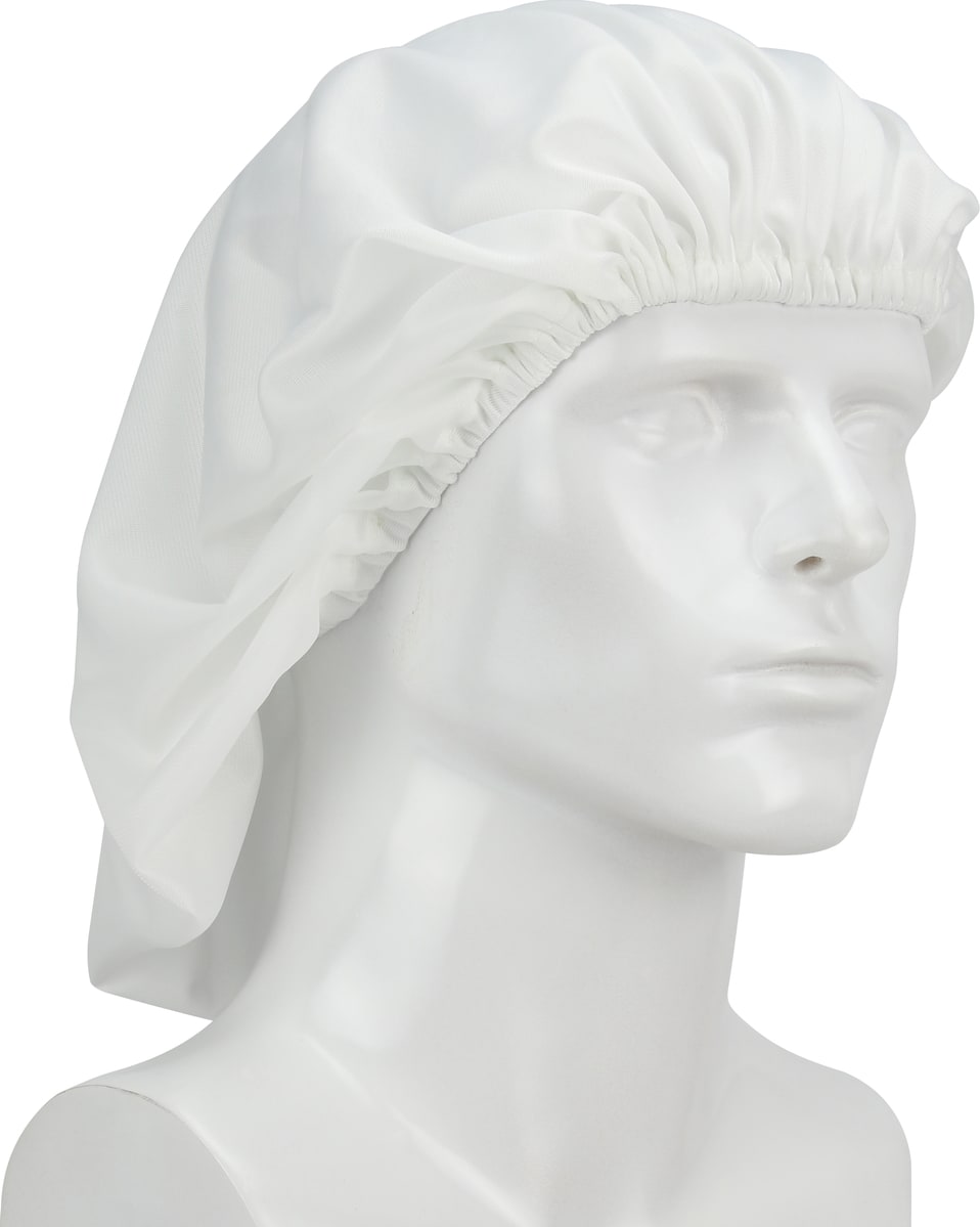Uniform Technology CHB-75WH-20PK-O/S - Tricot 21' Bouffant Cap, White, Elastic