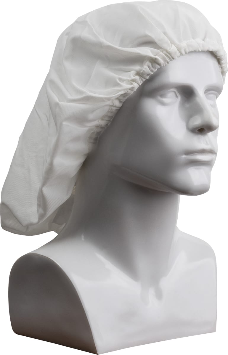 Uniform Technology CHB24-76WH-O/S - Antimicrobial Tricot Bouffant, White, OS